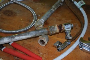 Corroded Galvanized Iron Pipe